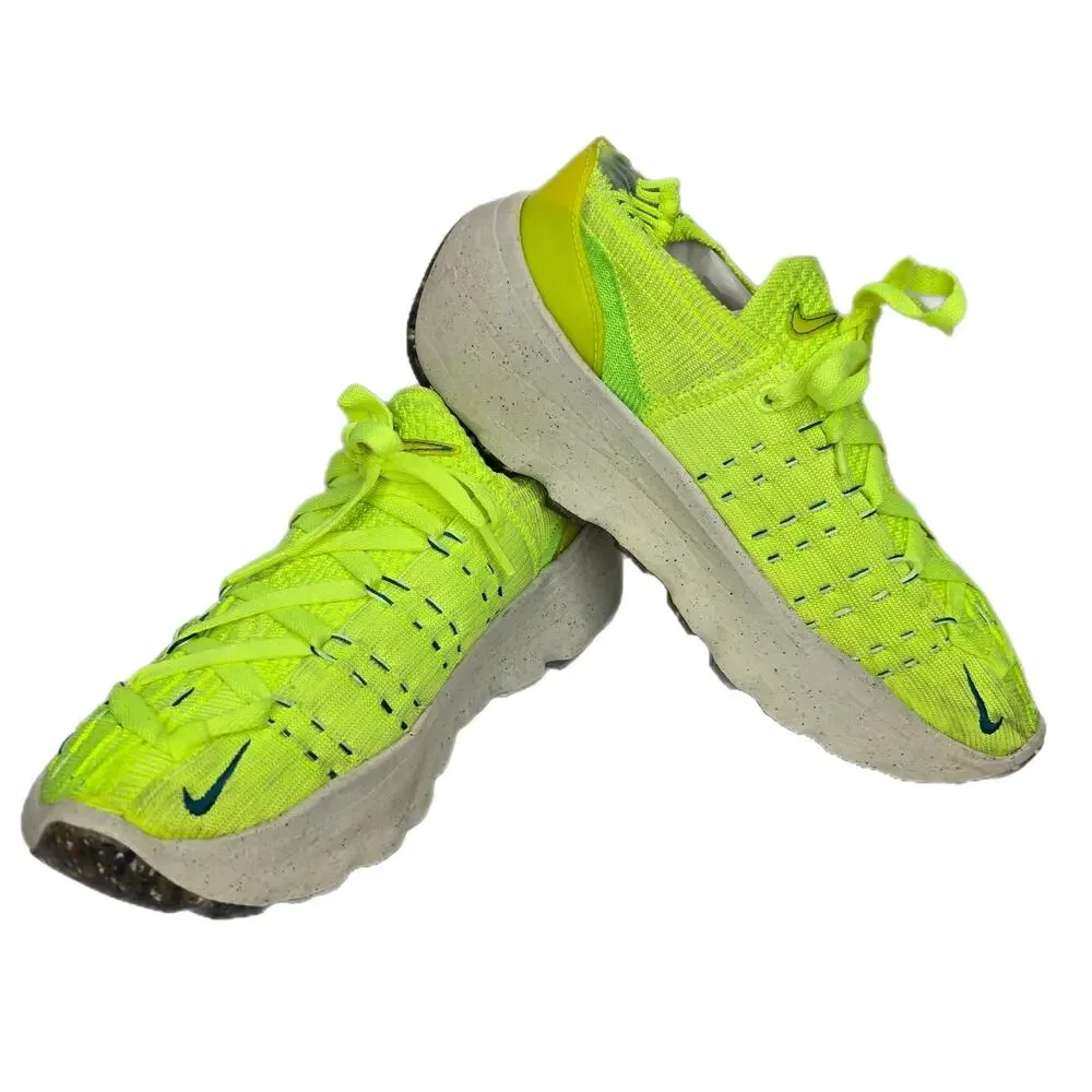 Nike Space‎ Hippie 04 Lemon Twist Sneakers Neon Yellow Kicks Women's Size 7 Cool